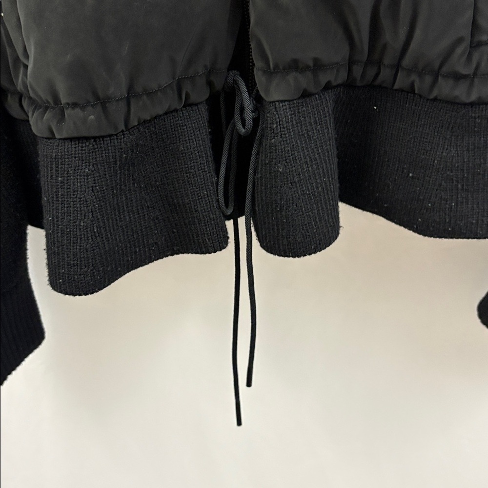 Athleta Hanover Hybrid Jacket Size XL /T Puffer Coat Black Merino Wool Blend - Picture 9 of 12